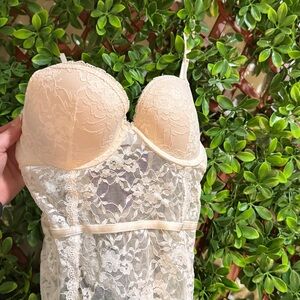 Sexy White lace  teddy